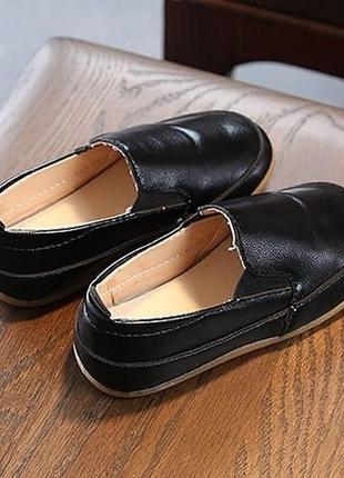 Черные мягкие туфельки мокасины для мальчика, или девочки2 фото