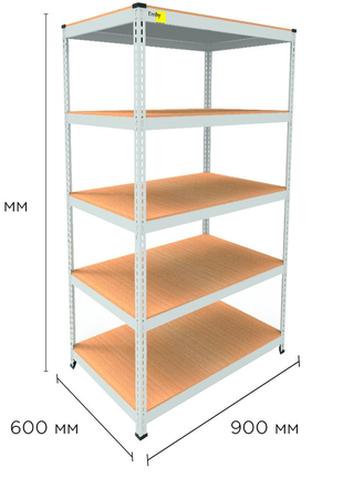 Металлический стеллаж mrl-1800 ( 900x600) белый3 фото