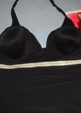 Купальник сдельный с юбочкой размер 50-52 / 18 черный платье свим дрес4 фото