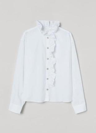 Красива блуза сорочка з рюшами h&m