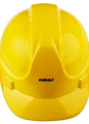 Каска будівельна 8 точок кріплення (жовта) sigma (9414521)