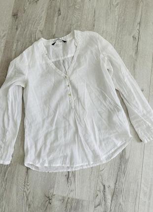 Блуза рубашка сорочка бавовняна zara базовa rammi2 фото