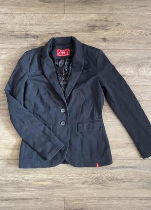 Коттоновый пиджак сине-серого цвета размер м
