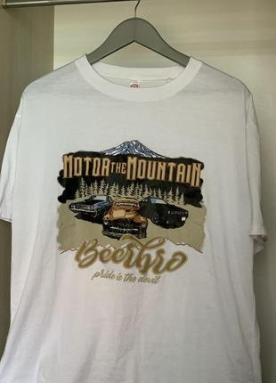 Вінтажна футболка с машинами motor in the mountains 🫶🏻