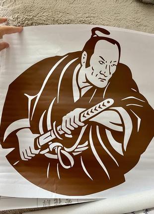 Большая наклейка самурай
