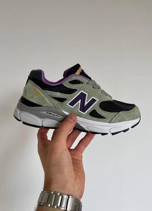 Жіночі кросівки зелені new balance 990v3 x teddy santis made in usa olive leaf