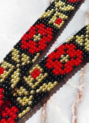 Цветочный чокер на шею, украинский гердан, силянка, чокер из бисера ❤️