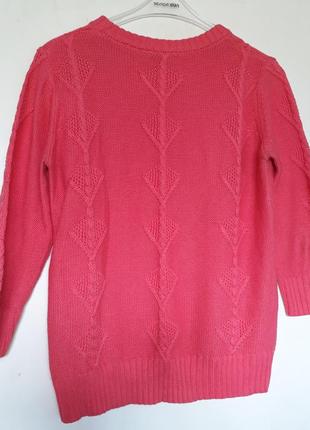 Розовый свитер женский вязанный джемпер нарядный в стиле барби barbie oodji3 фото
