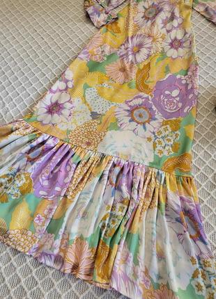 Красивенное сатиновое макси платье нежнейшей расцветки  asos4 фото