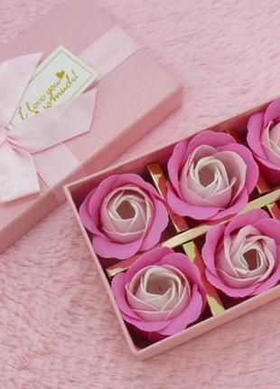Набор мыло розовых 6 роз