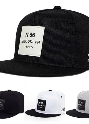 Кепка снепбек brooklyn n86 з прямим козирком, унісекс wuke one size