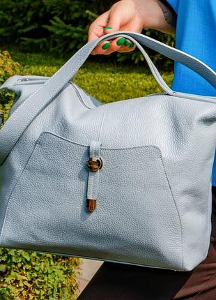 Вместительная кожаная сумка сумки вера пелле италия
