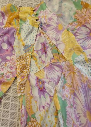 Красивенное сатиновое макси платье нежнейшей расцветки  asos7 фото