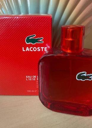 Туалетна вода для чоловіків lacoste eau de lacoste l.12.12 rouge 100 мл