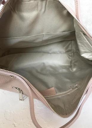 Вместительная кожаная сумка сумки вера пелле италия