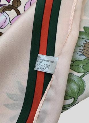 Большой шелковый платок в стиле gucci 100% шелк6 фото