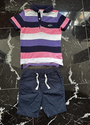 Футболка поло шорти carters george h&m 2/3 р