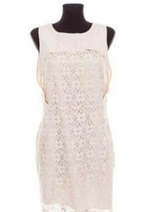 Плаття сукня міді натуральна мереживо