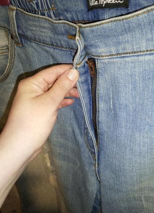 Стрейч-коттон,джинсовые шорты,бриджи с карманами,мега батал,ulla popken8 фото