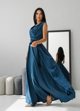 Довга шовкова сукня, длинное шелковое платье