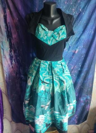 Платье в винтажном стиле пен ап рокабелли с горами горы1 фото