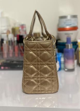 Сумка в стиле dior lady 20 см gold limited edition6 фото