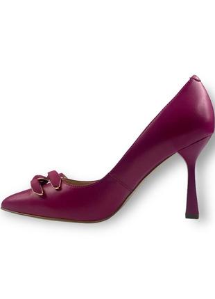 Женские кожаные нарядные туфли розовые на высоком каблуке рюмочка s1003-20-y871a-9 lady marcia 26662 фото
