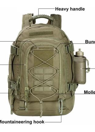 Сумка рюкзак трансформер милитари тактический молодые molle 45-60 л