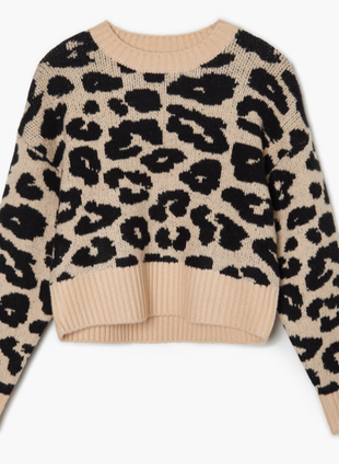 Леопардовый свитер сropp2 фото