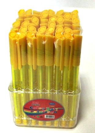 Ручка кулькова leader жовта паста 0,5мм арт. 016711