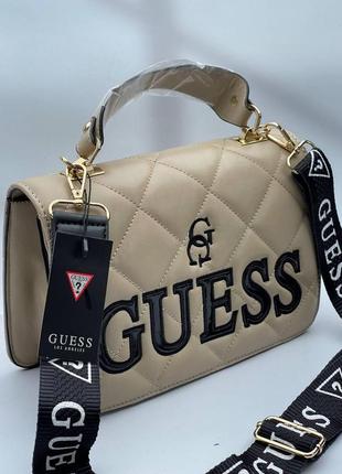 Жіноча сумочка на плече гесс стильний жіночий клатч guess  logo