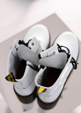 Ботинки женские весенние dr martens jadone white, доктор мартинс белые демисезон6 фото