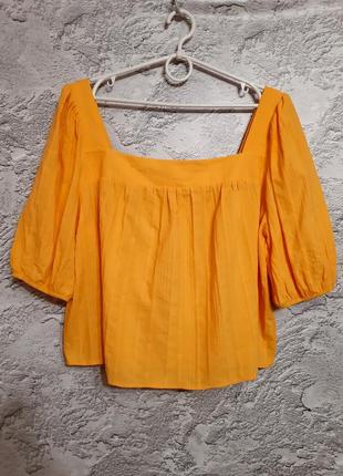 Ярко-солнечная натуральная блузочка 18 размера