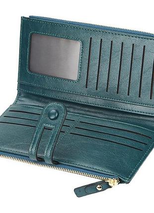 Стильний женский кошелек на молнии из искусственной кожи, red