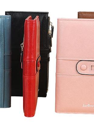 Стильний женский кошелек на молнии из искусственной кожи, red