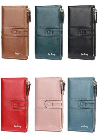 Стильний женский кошелек на молнии из искусственной кожи, red