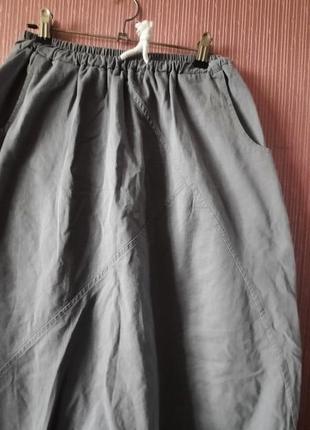 Дизайнерські стильні штани в стилі rundholz gortz owen pacini   з заниженим кроковим швом спущеною слонкою з мотнею4 фото
