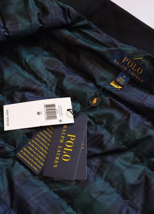 Утепленный бомбер polo ralph lauren packable quilted down ripstop logo bomber jacket, black4 фото