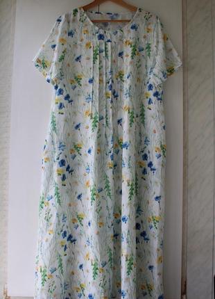 Лёгкое платье-миди с цветочным принтом3 фото