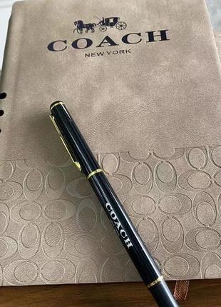 Блокнот coach+ брендовая ручка