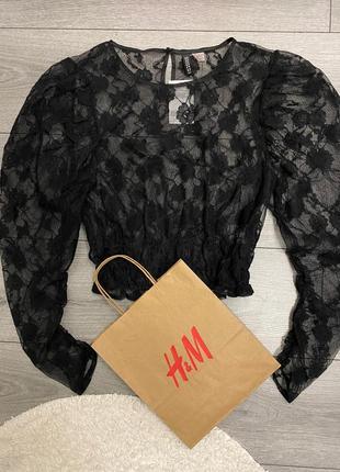 Кружевная блуза h&m