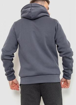 Спорт кофта мужская на флисе цвет черный, темно-серый, хаки