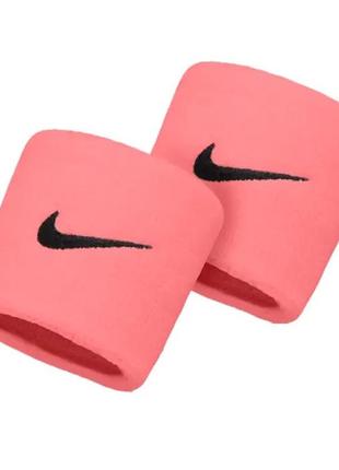 Напульсник nike swoosh wristbands 2 pk pink gaze/oil grey osfm - n0.1565.677.os