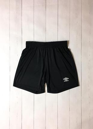Мужские черные спортивные футбольные шорты umbro умбро. размер xs s1 фото