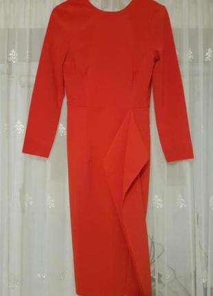 Шикарна червона сукня - футляр від h&m.3 фото