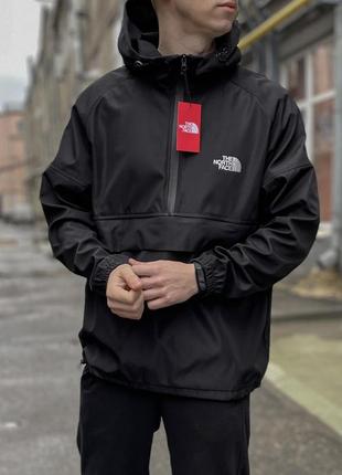 Анорак the north face черного цвета ветровка tnf мк