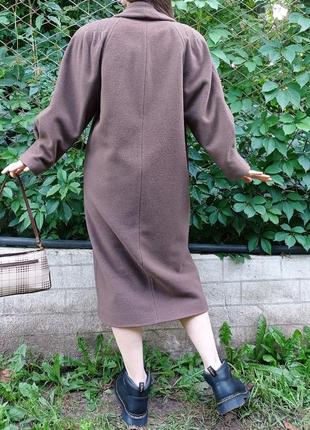 Пальто кашемир шерсть винтажное пальтотьсяко кофе с молоком s m4 фото