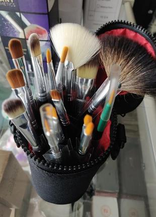 Набор кистей для макияжа в тубусе shany 15 piece travel brushes with carry on case5 фото