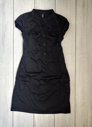 Легкое коттоновое стрейчевое платье с карманами3 фото
