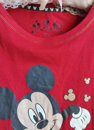 Кофта женская одежда для дома и сна пижама дисней микки маус disney красная3 фото